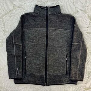 Giesswein Merino Wool Blend Gray Full-Zip Jacket- Size 40 (L)